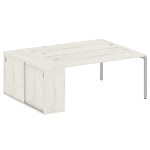 Бенч-система с шкафом-купе на П-обр. м/к Metal System Quattro 40БП.РС-СШК-1.4 фото 6