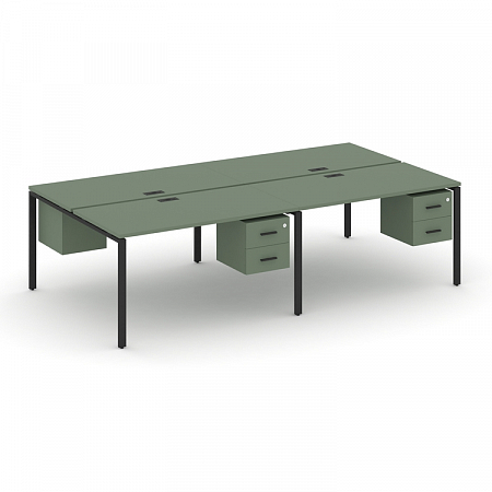 Бенч-система на 4 места с подвесными тумбами Concept CN.DRS-134