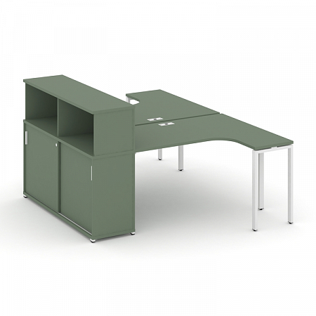 Бенч-система с опорным шкафом-купе с надставкой Concept CN.DSA-220