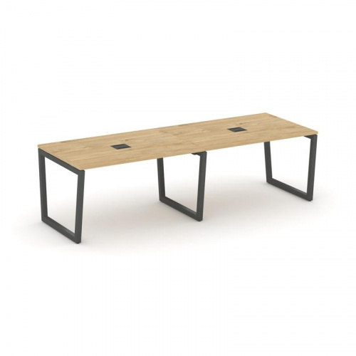 Style Project Стол переговорный SN-5T2.SPRG-012 Акация Лорка/Металл Антрацит/Заглушка Металл Антраци фото 22