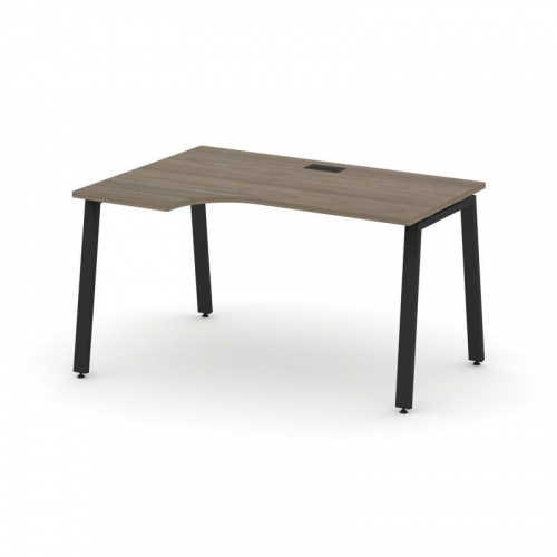 Style Project Стол рабочий эргоном. SN-6A.SPA-001(L) Антрацит/Металл Белый 1380*600/980*750 фото 5