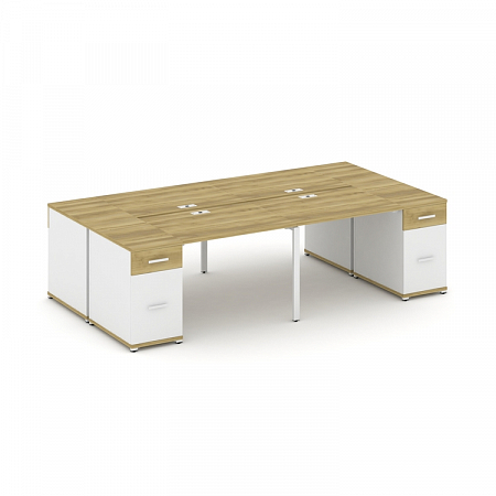 Бенч-система на 4 места с 2 опорными тумбами Concept CN.DRS-429