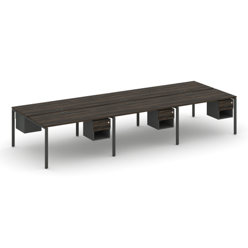 Бенч-система на 6 мест с подвесными тумбами Concept CN.DRS-157 фото 3