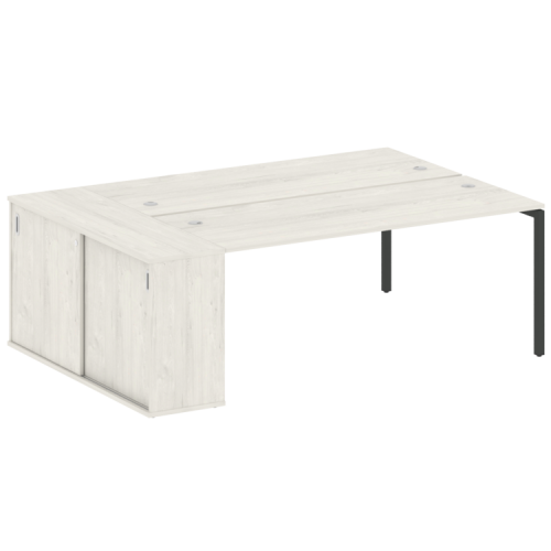 Бенч-система с шкафом-купе на П-обр. м/к Metal System Quattro 40БП.РС-СШК-1.5 фото 8