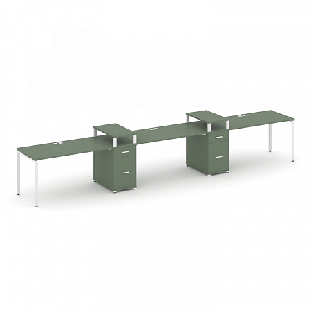 Бенч-система на 3 места с 2 опорными тумбами Concept CN.ORS-453