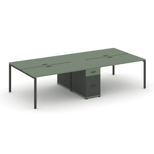 Бенч-система на 4 места с 1 опорной тумбой Concept CN.DRS-424 фото 2