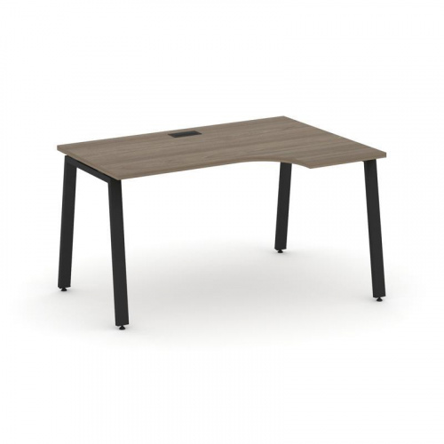 Style Project Стол рабочий эргоном. SN-6A.SPA-021(R) Белый/Металл Антрацит 1380*800/980*750 фото 5