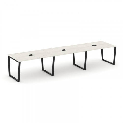 Style Project Стол переговорный SN-6T2.SPRG-023 Акация Лорка/Металл Антрацит/Заглушка Металл Антраци фото 6