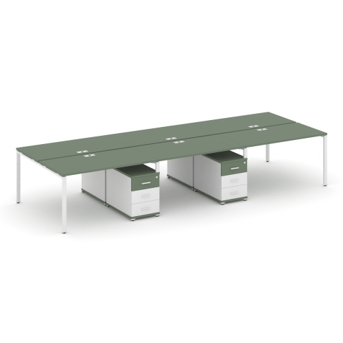 Бенч-система на 6 мест с 2 опорными тумбами Concept CN.DRS-341 фото 5