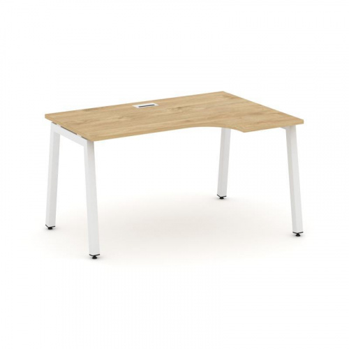 Style Project Стол рабочий эргоном. SN-5A.SPA-012(R) Антрацит/Металл Белый 1580*700/980*750 фото 27