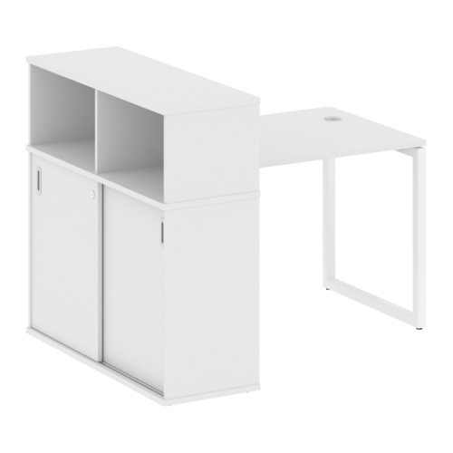 Стол офисный с шкафом-купе на О-обр. м/к Metal System Quattro 40БО.РС-СШК-3.1 фото 10