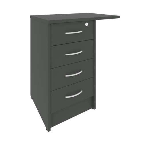 Тумба приставная на 4 ящика с замком Riva А.ТП-4.3F-S фото 2 Тумба приставная на 4 ящика с замком Riva А.ТП-4.3F-S фото 2