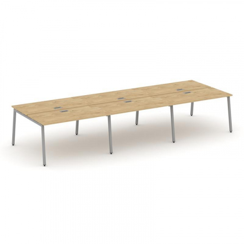 Style Project Рабочая станция 2-х сторон. SN-4A.DRS-081 Дуб Табак/Металл Белый 2940*1632*750