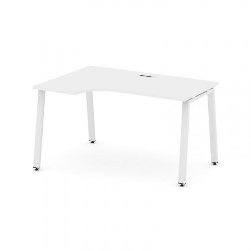 Style Project Стол рабочий эргоном. SN-6A.SPA-001(L) Антрацит/Металл Белый 1380*600/980*750 фото 17