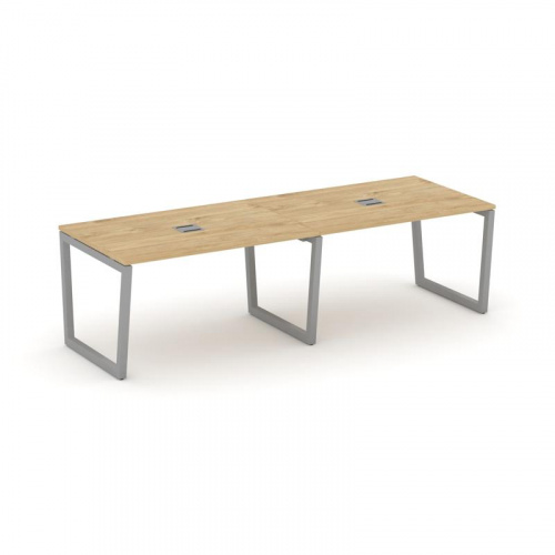 Style Project Стол переговорный SN-5T2.SPRG-012 Акация Лорка/Металл Антрацит/Заглушка Металл Антраци фото 2