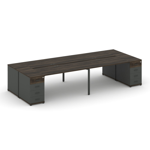 Бенч-система на 4 места с 2 опорными тумбами Concept CN.DRS-425 фото 3