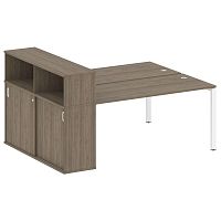 Бенч-система с шкафом-купе на П-обр. м/к Metal System БП.РС-СШК-2.4