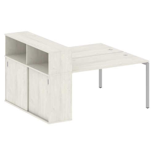 Бенч-система с шкафом-купе на П-обр. м/к Metal System Quattro 40БП.РС-СШК-2.3 фото 6