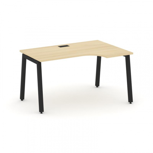 Style Project Стол рабочий эргоном. SN-5A.SPA-012(R) Антрацит/Металл Белый 1580*700/980*750 фото 10