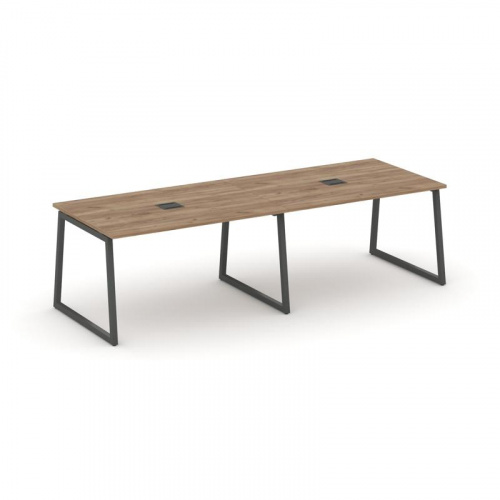 Style Project Стол переговорный SN-4T1.SPRG-013 Акация Лорка/Металл Антрацит/Заглушка Металл Антраци фото 23