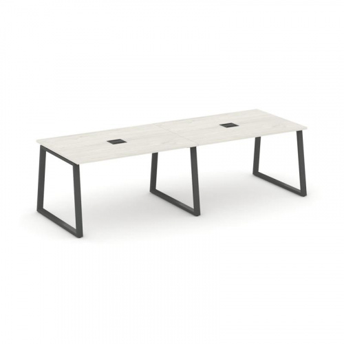 Style Project Стол переговорный SN-6T1.SPRG-013 Акация Лорка/Металл Антрацит/Заглушка Металл Антраци фото 24