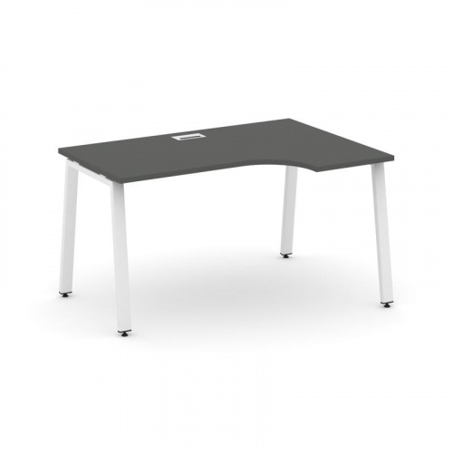 Style Project Стол рабочий эргоном. SN-6A.SPA-021(R) Белый/Металл Антрацит 1380*800/980*750 фото 15