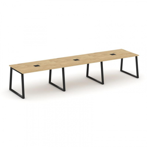 Style Project Стол переговорный SN-6T1.SPRG-023 Акация Лорка/Металл Антрацит/Заглушка Металл Антраци