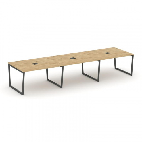 Style Project Стол переговорный SN-4T2.SPRG-052 Акация Лорка/Металл Антрацит/Заглушка Металл Антраци фото 22