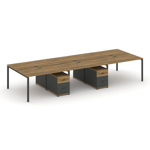 Бенч-система на 6 мест с 2 опорными тумбами Concept CN.DRS-346