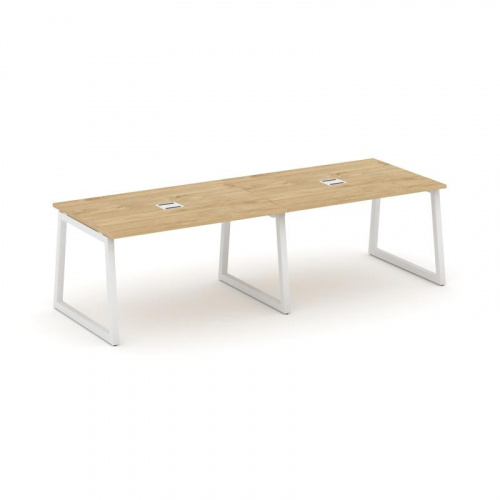 Style Project Стол переговорный SN-5T1.SPRG-013 Акация Лорка/Металл Антрацит/Заглушка Металл Антраци фото 2