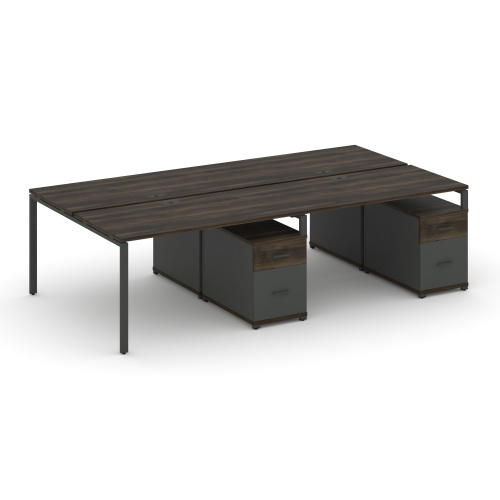 Бенч-система на 4 места с 2 опорными тумбами Concept CN.DRS-321 фото 3