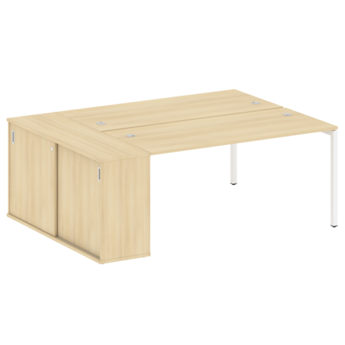 Бенч-система с шкафом-купе на П-обр. м/к Metal System Quattro 40БП.РС-СШК-1.4 фото 10