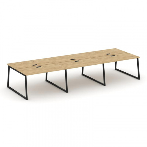 Style Project Рабочая станция 2-х сторон. SN-4T1.DRS-072 Акация Лорка/Металл Антрацит/Заглушка Пласт