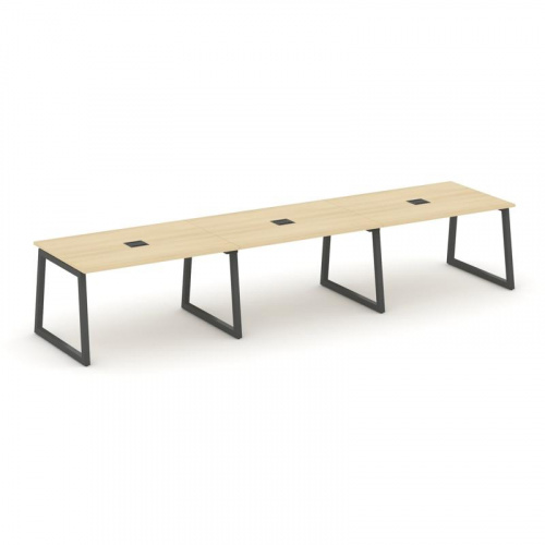 Style Project Стол переговорный SN-5T1.SPRG-022 Акация Лорка/Металл Антрацит/Заглушка Металл Антраци фото 28