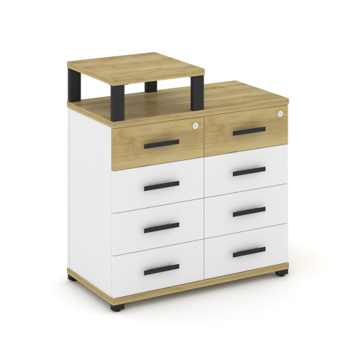 Тумба приставная c 8 ящиками и надставкой Concept CN.TSP-014 B Тумба приставная c 8 ящиками и надставкой Concept CN.TSP-014 B