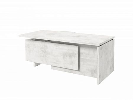 Стол с опорной тумбой FB-119R.DD Хромикс белый