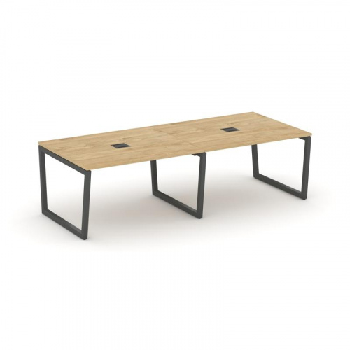 Style Project Стол переговорный SN-5T2.SPRG-043 Акация Лорка/Металл Антрацит/Заглушка Металл Антраци фото 22