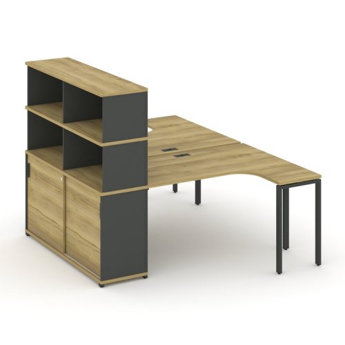 Бенч-система с опорным шкафом-купе с надставкой Concept CN.DSA-221 фото 4