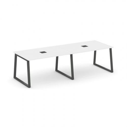 Style Project Стол переговорный SN-6T1.SPRG-013 Акация Лорка/Металл Антрацит/Заглушка Металл Антраци фото 26