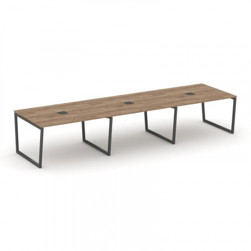 Style Project Стол переговорный SN-4T2.SPRG-052 Акация Лорка/Металл Антрацит/Заглушка Металл Антраци фото 23