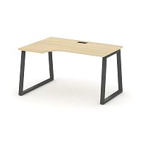 Style Project Стол рабочий эргоном. SN-6T1.SPA-002(L) Акация Лорка/Металл Антрацит/Заглушка Пластик