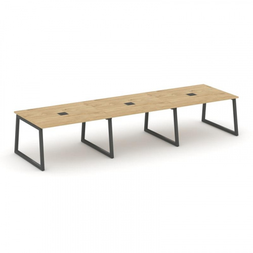 Style Project Стол переговорный SN-5T1.SPRG-053 Акация Лорка/Металл Антрацит/Заглушка Металл Антраци фото 6