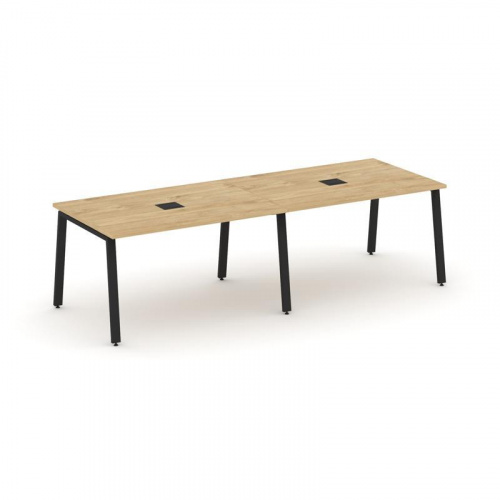 Style Project Стол переговорный SN-6A.SPRG-012 Тиквуд Светлый/Металл Антрацит 2360*980*750 фото 5 Style Project Стол переговорный SN-6A.SPRG-012 Тиквуд Светлый/Металл Антрацит 2360*980*750 фото 5