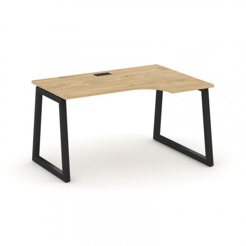 Style Project Стол рабочий эргоном. SN-5T1.SPA-002(R) Акация Лорка/Металл Антрацит/Заглушка Пластик Style Project Стол рабочий эргоном. SN-5T1.SPA-002(R) Акация Лорка/Металл Антрацит/Заглушка Пластик