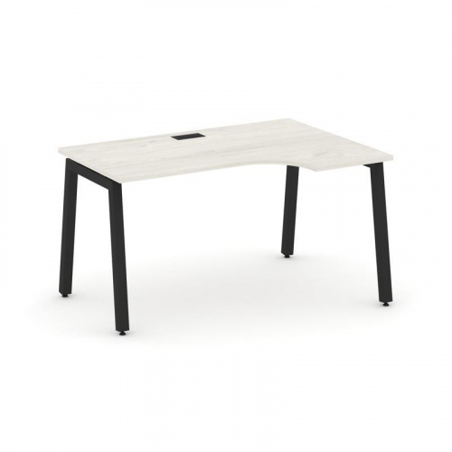 Style Project Стол рабочий эргоном. SN-5A.SPA-012(R) Антрацит/Металл Белый 1580*700/980*750 фото 14