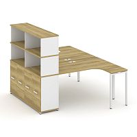 Бенч-система с опорным шкафом-купе с надставкой Concept CN.DSA-221