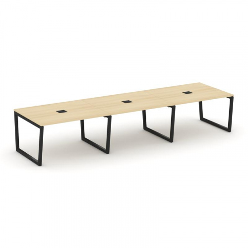 Style Project Стол переговорный SN-5T2.SPRG-053 Акация Лорка/Металл Антрацит/Заглушка Металл Антраци фото 4