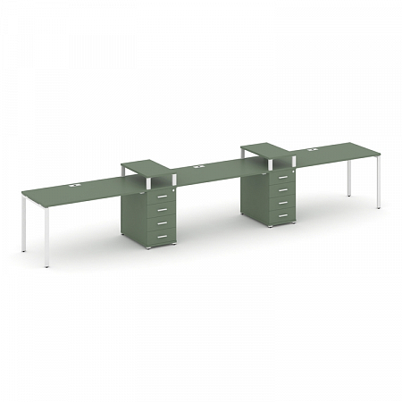 Бенч-система на 3 места с 2 опорными тумбами Concept CN.ORS-450