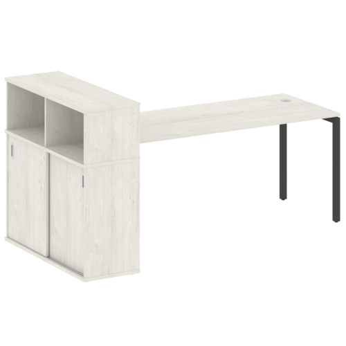 Стол офисный с шкафом-купе на П-обр. м/к Metal System Quattro 40БП.РС-СШК-3.5 фото 8