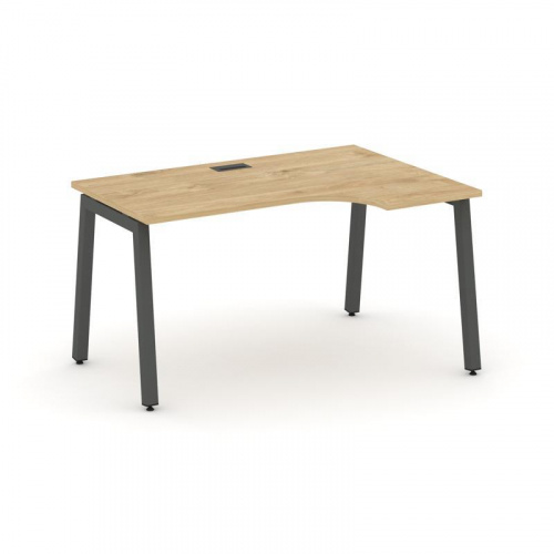 Style Project Стол рабочий эргоном. SN-5A.SPA-012(R) Антрацит/Металл Белый 1580*700/980*750 фото 19